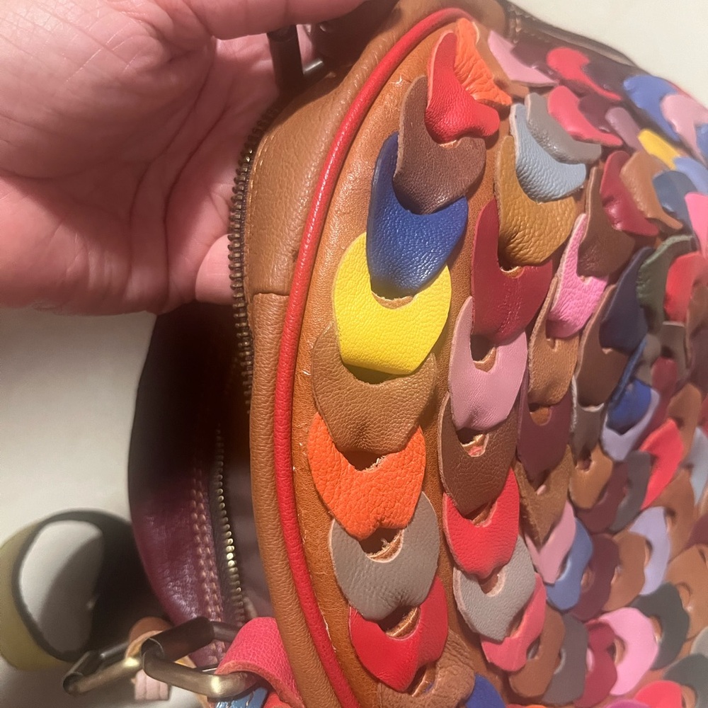 Ameri Leather Colorful Striped Women's Crossbody … - image 2